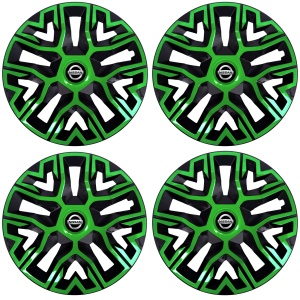 Set 4 Capace Roti 16 `` Best Verde-Negru, Compatibile Cu Nissan - Img 2