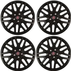 Set 4 Capace Roti 16 inchi (R16) Dakar Negru, Compatibile Cu Fiat - Img 2