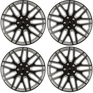 Set 4 Capace Roti 16 inchi (R16) Dakar Negru-Gri, Compatibile Cu Citroen - Img 2