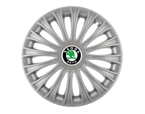 Set 4 capace roti 16 inchi (R16) Dino Gri, Compatibile cu Skoda