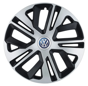Set 4 Capace Roti 16 inchi (R16) Raven Gri-Negru, Compatibile Cu Volkswagen
