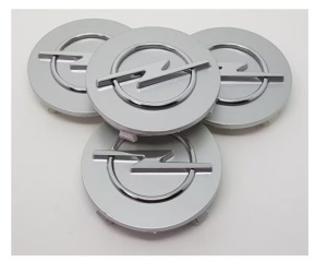 Set 4 capace roti 64mm Argintii/Gri, Opel Insignia/Astra/Vectra/Corsa, Pentru Jante Aliaj - Img 2