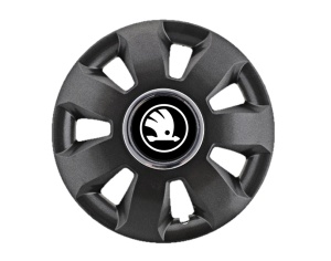 Set 4 Capace Roti Autohelix MSA® potrivite jantelor de 16 inch, pentru Skoda Alb Negru model Ares Black