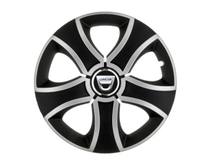 Set 4 capace roti Bis Gri-Negru R16 pentru gama auto Dacia - Img 1