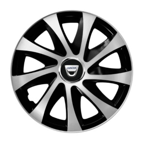 Set 4 capace roti Drift exrta Gri-Negru R14 Compatibil Cu Dacia