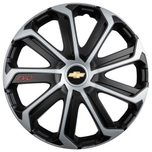 Set 4 Capace Roti Evo Gri-Negru R14, Pentru CHEVROLET - Img 2