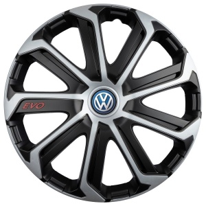 Set 4 Capace Roti Evo Gri-Negru R14, Pentru Volkswagen