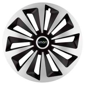 Set 4 capace roti Fox Gri-Negru R17 pentru gama auto Smart - Img 3