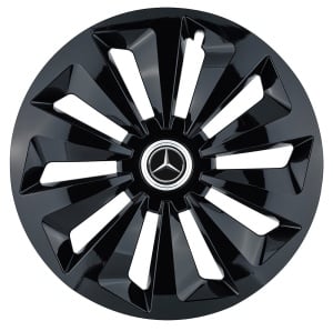 Set 4 capace roti Fox negru R16 Compatibil Cu Mercedes-Benz