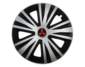 Set 4 capace roti Glory Gri-Negru R14, Compatibil Cu Mitsubishi