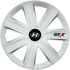 Set 4 Capace Roti GTX Alb R15, Compatibil Cu Hyundai