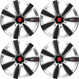 Set 4 Capace Roti GTX Carbon Gri-Negru R14, Pentru Suzuki - Img 2