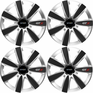 Set 4 Capace Roti GTX Carbon Gri-Negru R15, Compatibil Cu Smart - Img 2