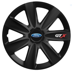 Set 4 Capace Roti GTX Negru Carbon R16, Compatibil Cu Ford - Img 1