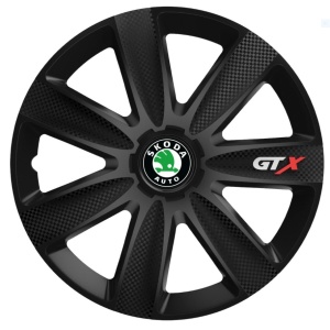 Set 4 Capace Roti GTX Negru Carbon Skoda, R17