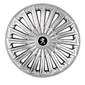 Set 4 capace roti Joy Negru R17 pentru gama auto Peugeot.