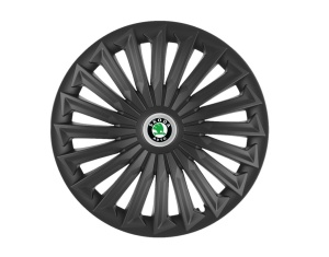 Set 4 capace roti Joy Negru R15 Compatibil Cu Skoda
