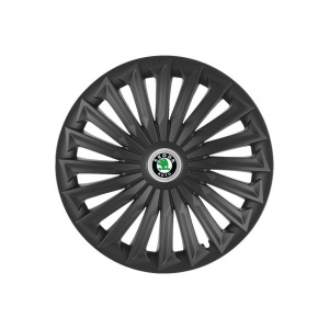 Set 4 capace roti Joy Negru R15 Compatibil Cu Skoda - Img 3