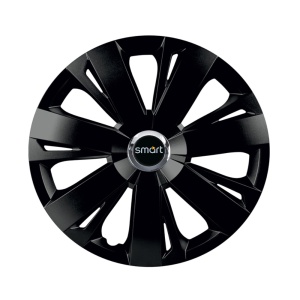Set 4 capace roti Negre Cu Inel Cromat Energy R15 Compatibil Cu Smart