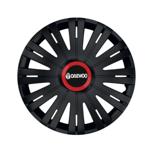 Set 4 capace roti Negre Cu Inel Rosu Active R14 Compatibil Cu Daewoo