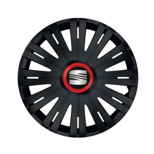 Set 4 capace roti Negre Cu Inel Rosu Active R16 Compatibil Cu Seat