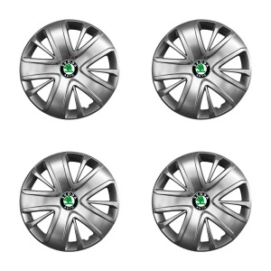 Set 4 capace roti potrivite jantelor de 16 inch (R16) compatibile gama SKODA model - 428 - Img 2