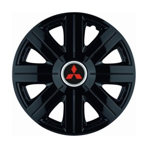 Set 4 Capace Roti, potrivite jantelor de R14, pentru Mitsubishi, model Cosmos Negru - Img 3