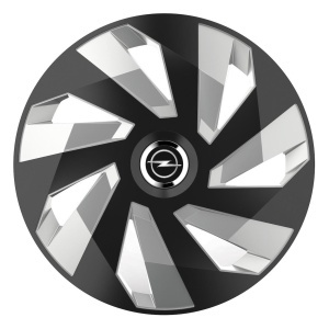 Set 4 Capace Roti, potrivite jantelor de R15, pentru Opel, model vector black and silver - Img 3