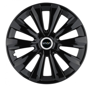 Set 4 Capace Roti, potrivite jantelor de R15, pentru Smart, model delta negru