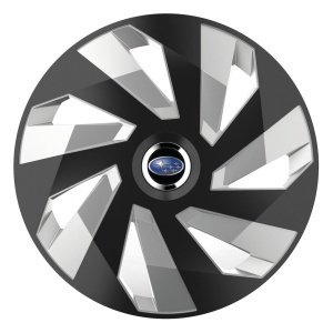 Set 4 Capace Roti, potrivite jantelor de R15, pentru Subaru, model vector black and silver - Img 3