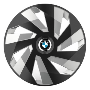 Set 4 Capace Roti, potrivite jantelor de R16, pentru BMW, model vector black and silver - Img 3