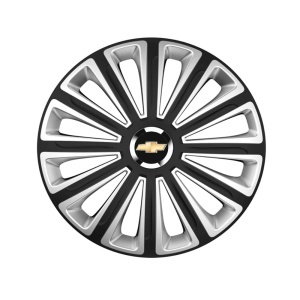Set 4 capace roti R15 Compatibil Cu Chevrolet Trend Silver-Black - Img 3