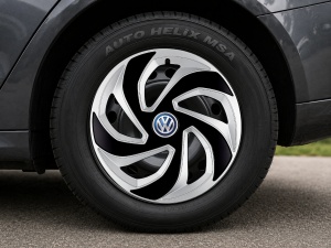 Set 4 capace roti Rex Gri-Negru R16 pentru gama auto VW - Img 3