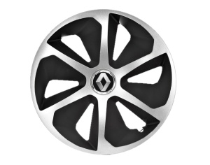 Set 4 capace roti Roco Gri-Negru R15 pentru gama auto Renault - Img 1