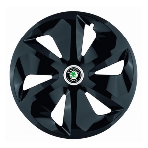 Set 4 Capace Roti Roco Negru R16, pentru Skoda