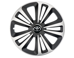 Set 4 Capace Roti Terra Gri-Negru R15 pentru gama auto Toyota - Img 1