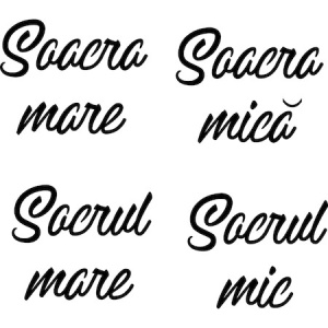 Set 4 stickere decorative pentru pahare si accesorii nunta P21+P22