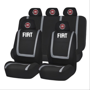 Set Huse Scaune Universale Compatibile cu Fiat – Negru/Gri