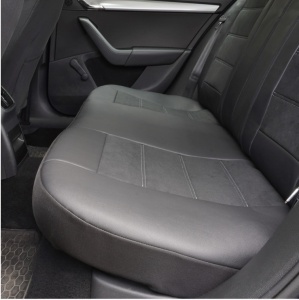 Set Huse Scaune Universale Din Piele Ecologică Si Alcantara Personalizate Cu Seat, Negre - Img 5