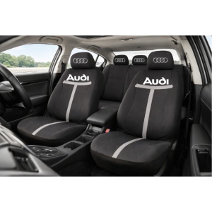 Set Huse Scaune Universale HLX1 Compatibile cu Audi – Negru/Gri - Img 2
