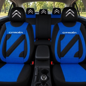 Set Huse Scaune Universale Nero Albastru Personalizate cu Citroen - Img 2