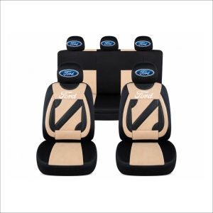 Set Huse Scaune Universale Nero Bej Personalizate cu Ford