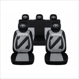Set Huse Scaune Universale Nero Gri Personalizate cu Toyota