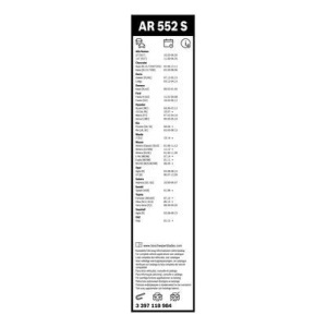 Set stergatoare Bosch FORD Fiesta V 2002-2010 - 550/400mm - Img 3