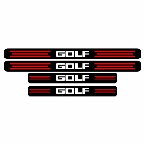 Set stickere praguri Golf, negru-rosu-alb, sticker decorativ - Img 4