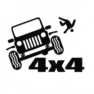 Sticker 4X4 Man Down 15cm, Creative Rey®