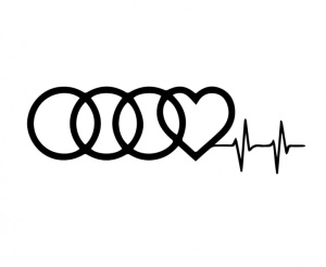 Sticker Audi Heartbeat 15 cm, Creative Rey®