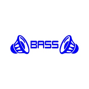 Sticker auto ''Bass audio'', 23x10 cm, albastru