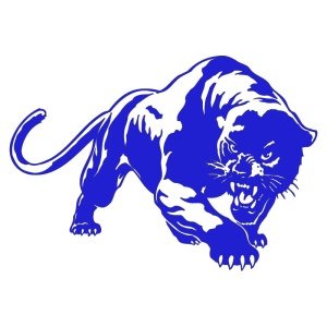 Sticker auto "Leopard" 20x13 cm, albastru