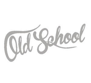 Sticker auto "Old School" 20x8 cm, alb